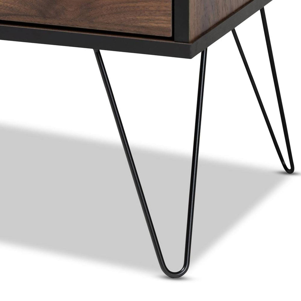Walnut Brown 1-Drawer Wood Bookcase U206