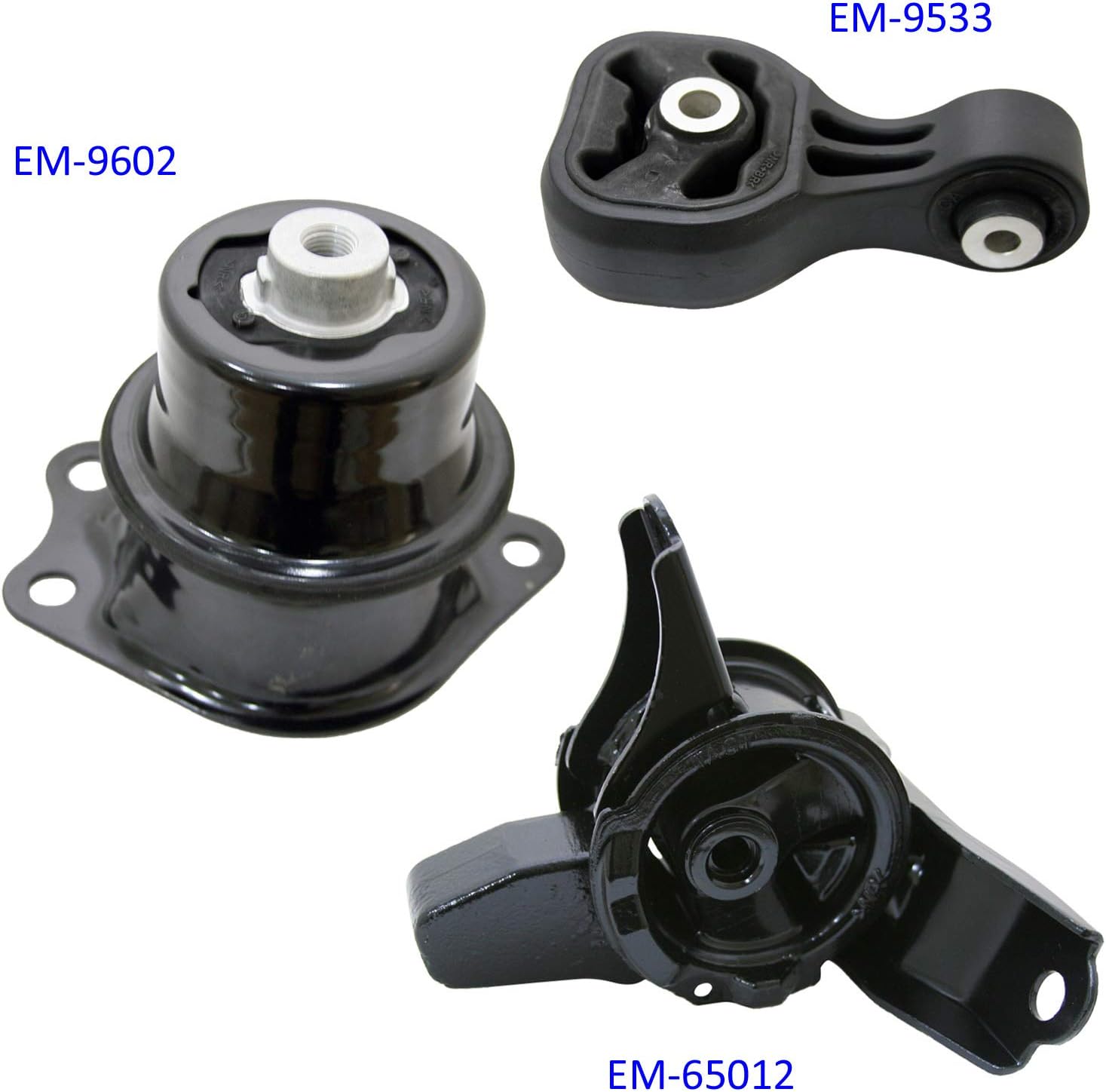3pcs Set Motor Mounts Kit for Honda Fit 1.5L 4Cylinder Automatic Transmission Pack of 2 Z760110