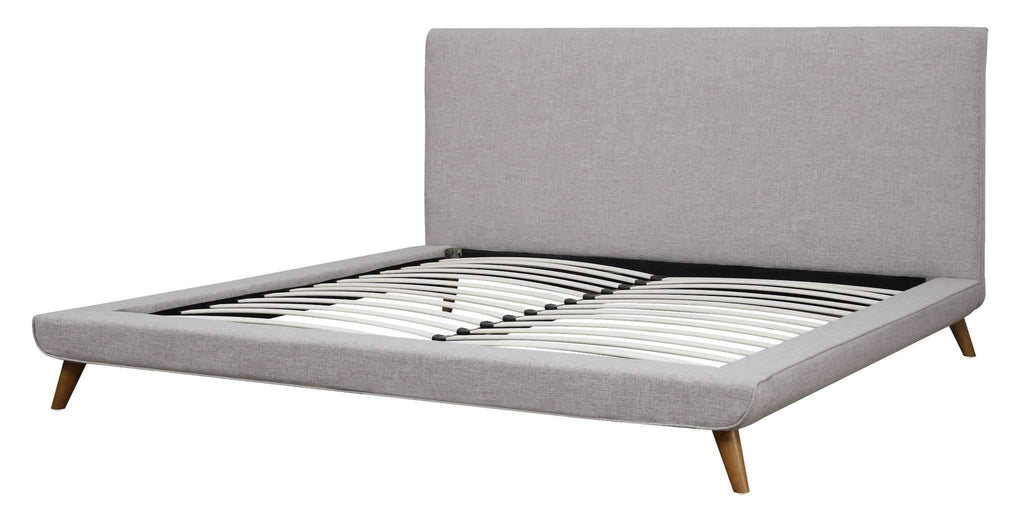 Grey Linen Full Bed U9318
