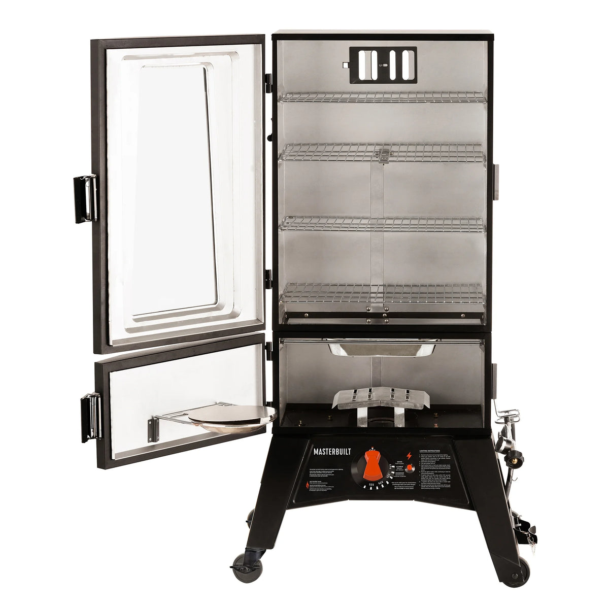 40-inch Propane Smoker with Window in Black A454