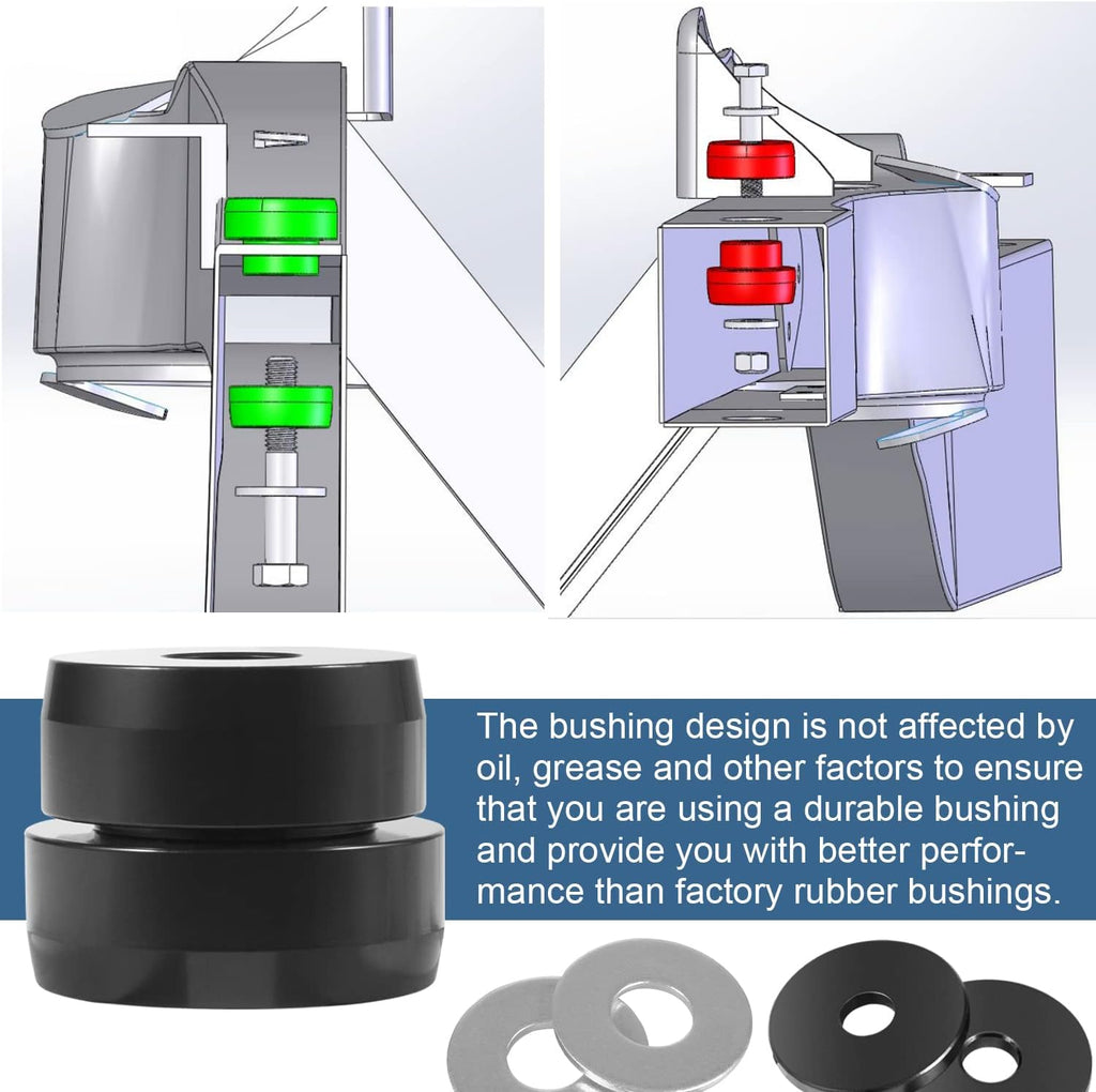 CNC Aluminum Body Mount Bushings Tool Subframe Bushing Kit 32PCS P1482