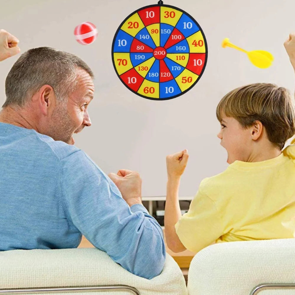 Kids Game Dart Board Set with 6 Sticky Balls and a Hook R727