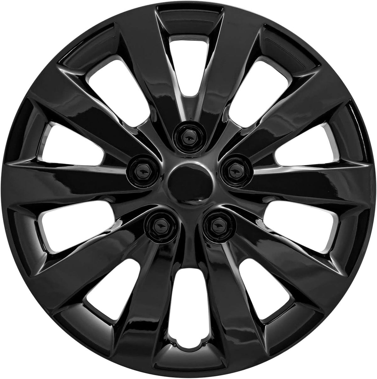 Set of 4 16" 10 Spoke Gloss Black Wheel Covers P795