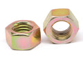 7/8x22-14 Fine Thread Grade 5 Finished Hex Nut Medium Carbon Steel Yellow Zinc Plated A217