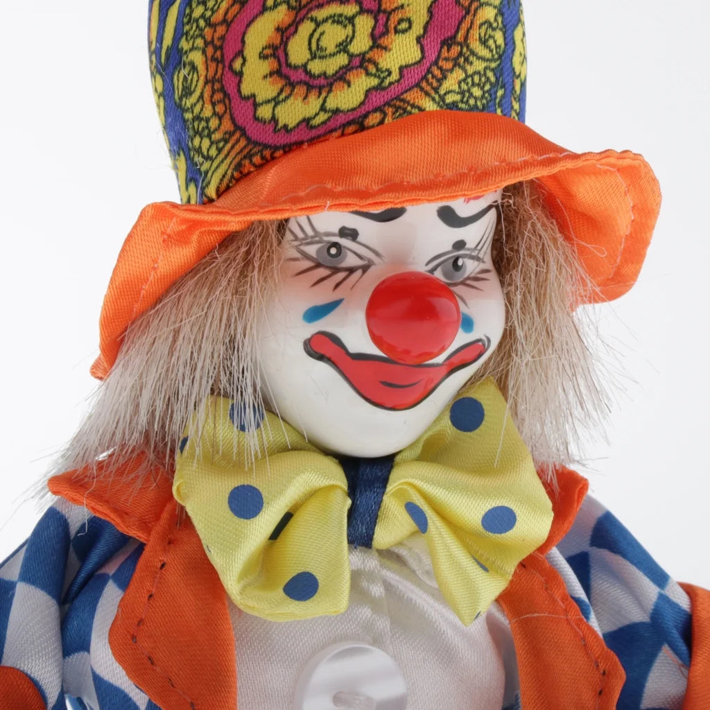 Porcelain Harlequin Doll Collectible T8279
