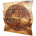 Walnut Wood Tree of Life Round Wall Art 24 x 24 in I92262