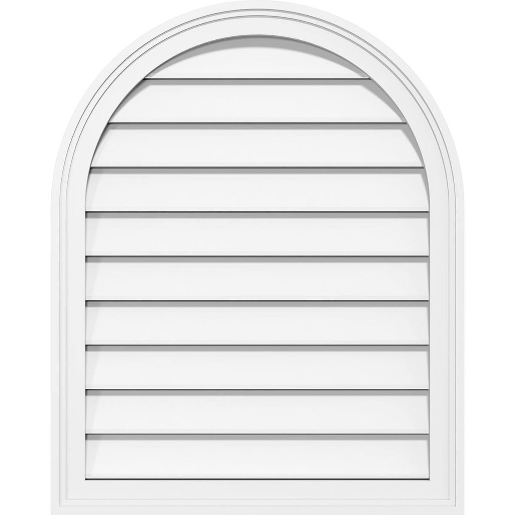 Round Top Surface Mount PVC Gable Vent with Brickmoul Z9311
