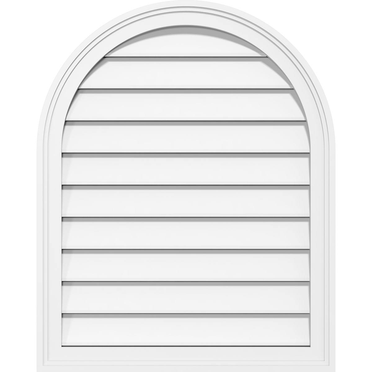 Round Top Surface Mount PVC Gable Vent with Brickmoul Z9311