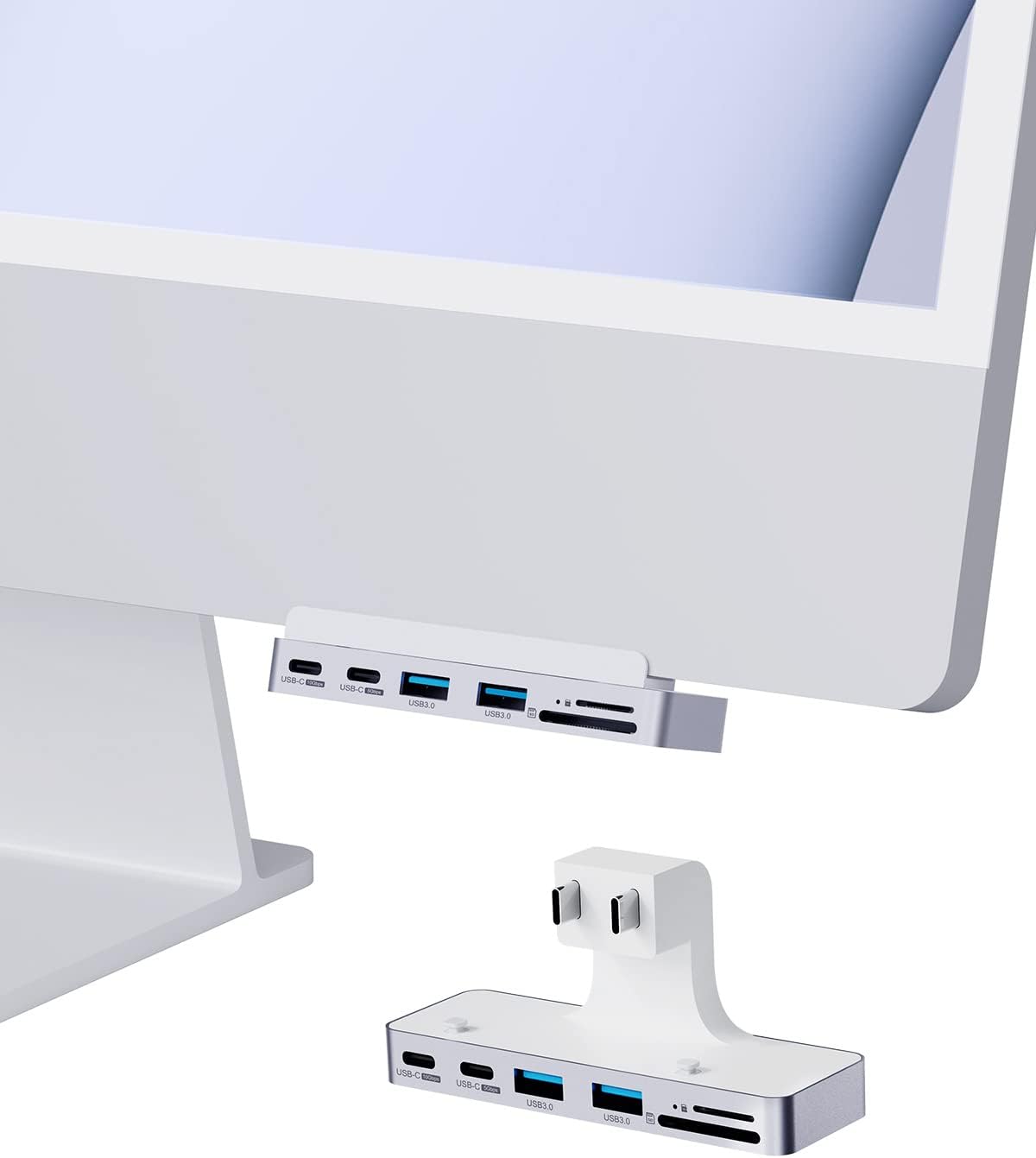 USB C Clamp Hub Docking Station with HDMI, USB C 3.1, USB 3.0 Ports and SD Card Reader F85172