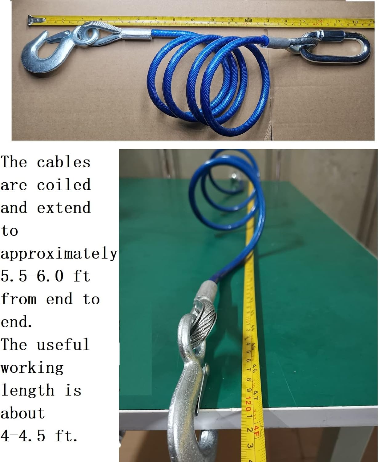 Trailer Safety Chains Cables 68 inch, 12000 Lbs, Pack of 2 M791