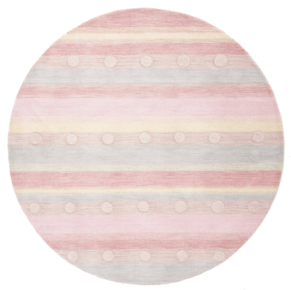Light Blue / Pink Square Kids Rug T294977