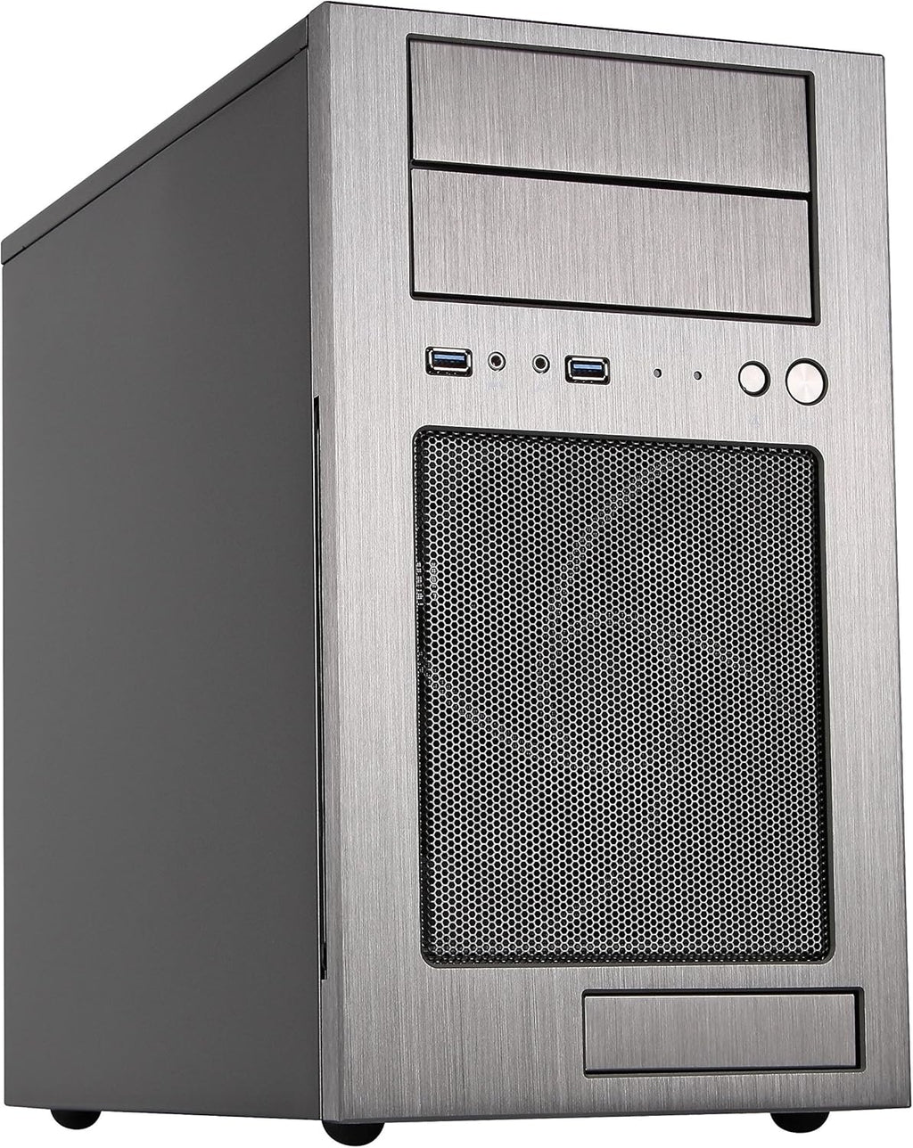 Black Aluminum front panel steel body ATX Mid Tower Computer Case Y60828