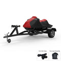 Red / Black All Weather Trailerable Jet Ski Cover with Trailer Straps and Storage Bag O725242