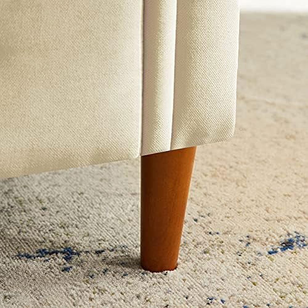Velvet Tufted Ottoman Sofa Bench with Pillow J655