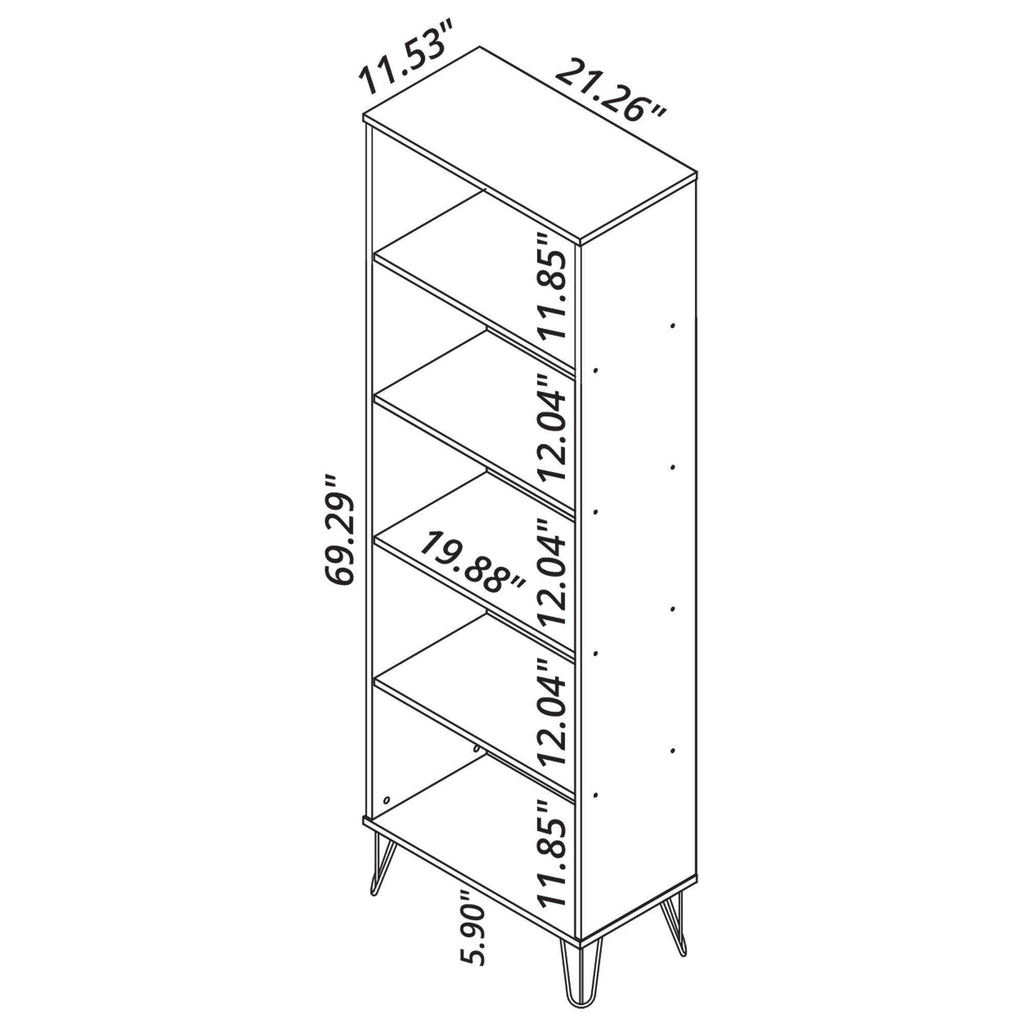 3-Piece Multi Size Bookcases in Midnight Blue N9534