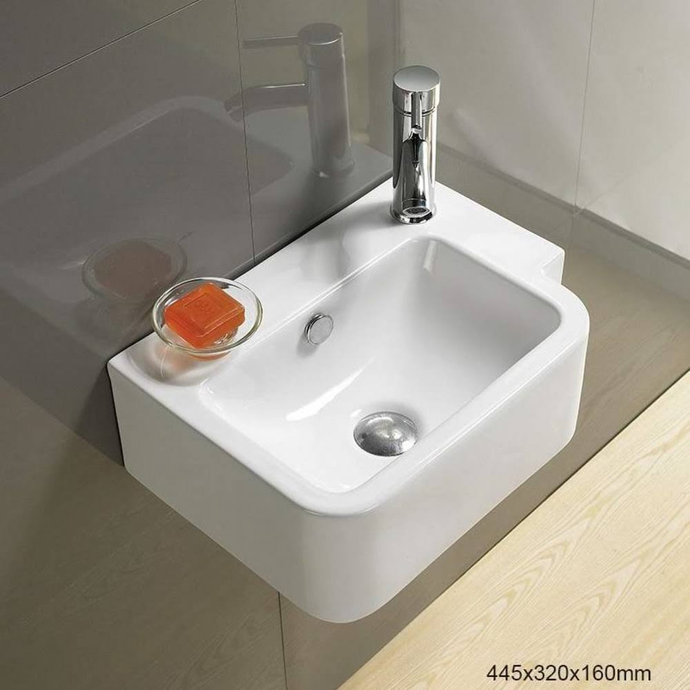 17.5 in. Rectangle Wall Mount White Vessel C4019