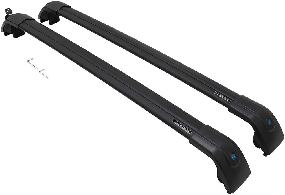 Black Cross Bars Roof Rack Side Rails I963