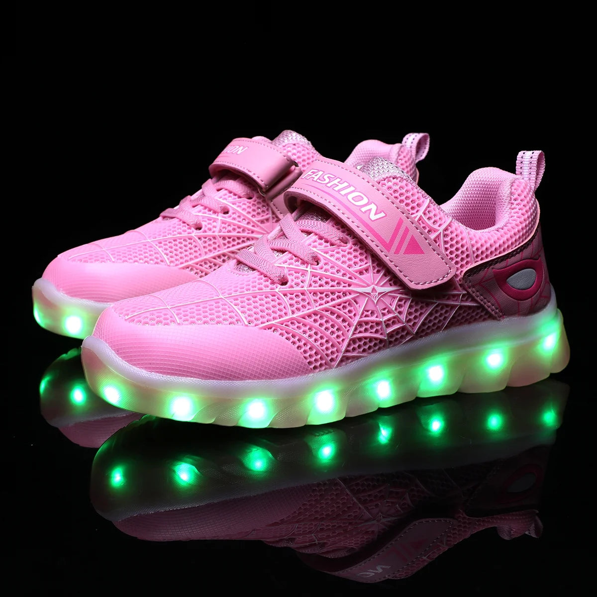 Light Up Shoes (Little Kid 12.5M, Pink/White) F787752