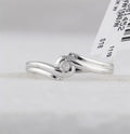 10k White Gold Diamond Solitaire Ring G325