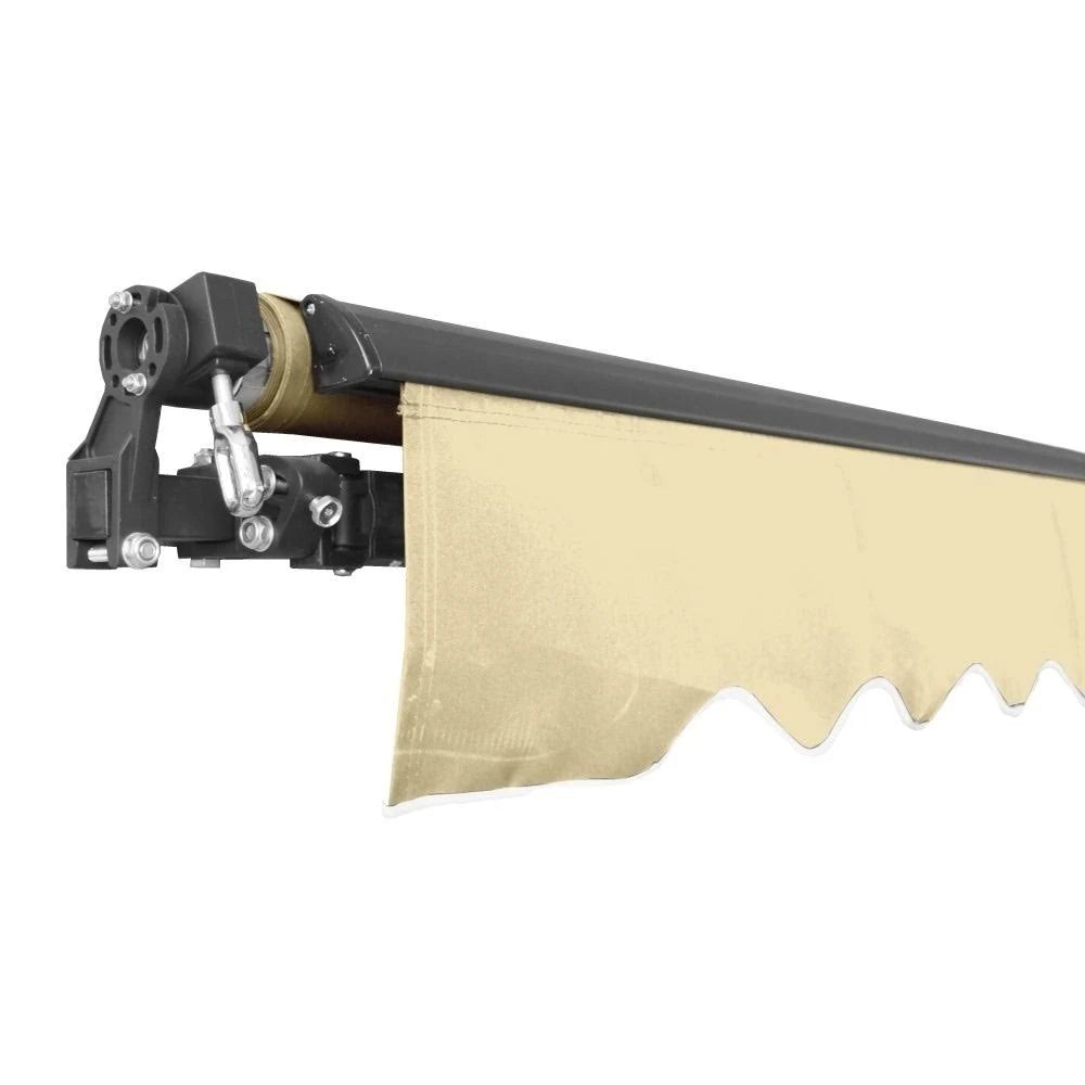 Ivory Motorized Retractable Patio Awning 10 x 8 Feet C7561