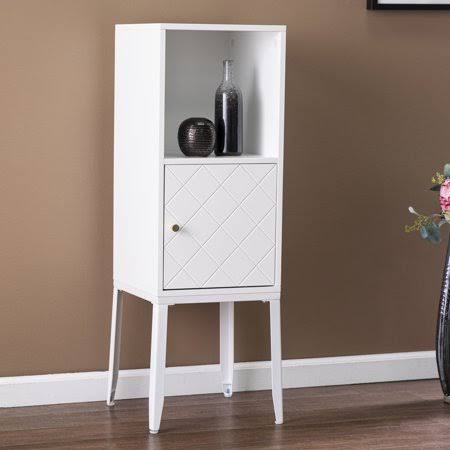 White Tall Storage Cabinet J559