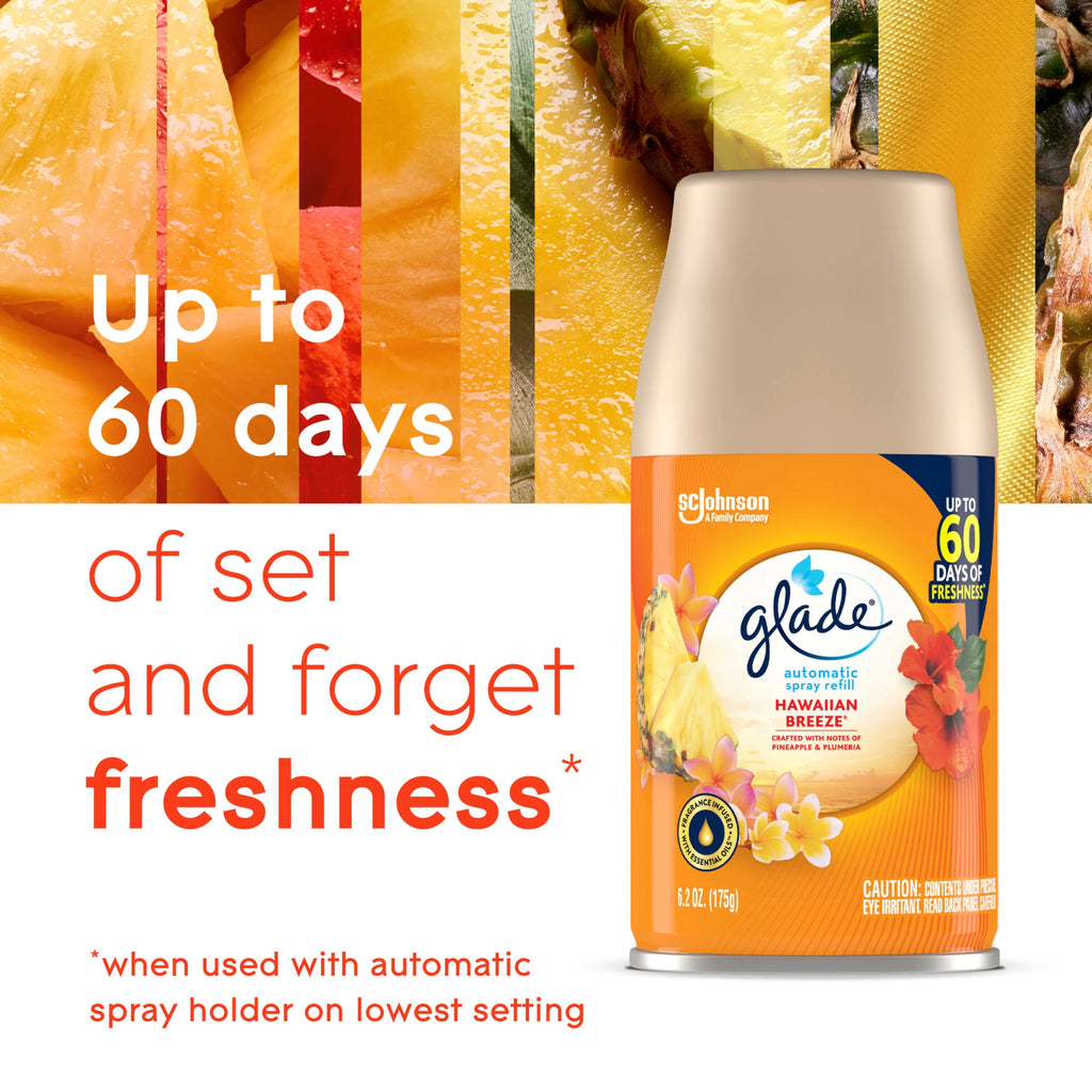 Hawaiian Breeze Automatic Spray Refills Air Freshener 6.2 oz 2 Count Z8877