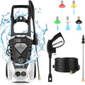 1800W Electric Pressure Washer with 5 Nozzles and Hose Reel X45642