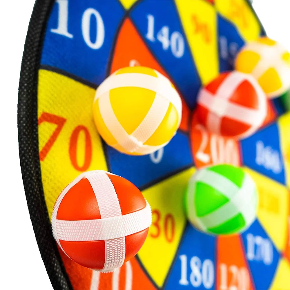 Kids Game Dart Board Set with 6 Sticky Balls and a Hook R727