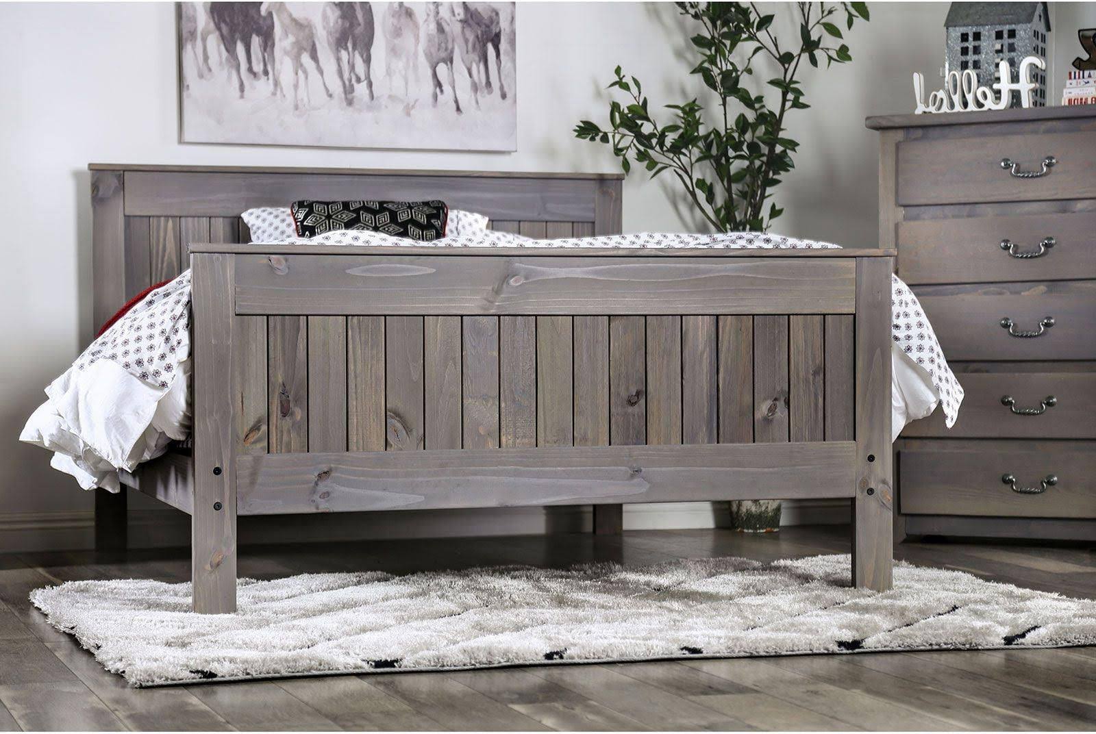 Weathered Gray Twin Bed X597