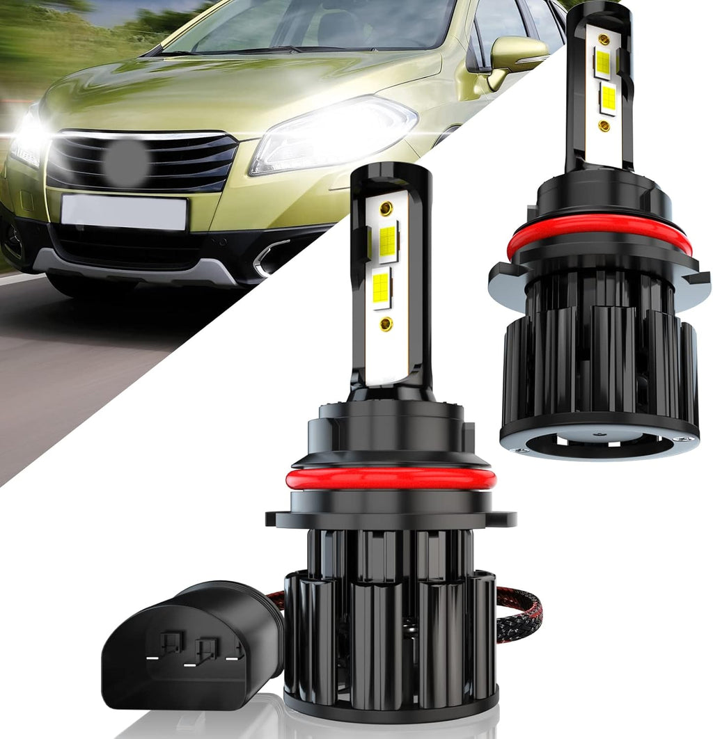 9007 LED Headlight Bulb Kit, 60W 10000LM 6000K Cool White, Pack of 2 M44384
