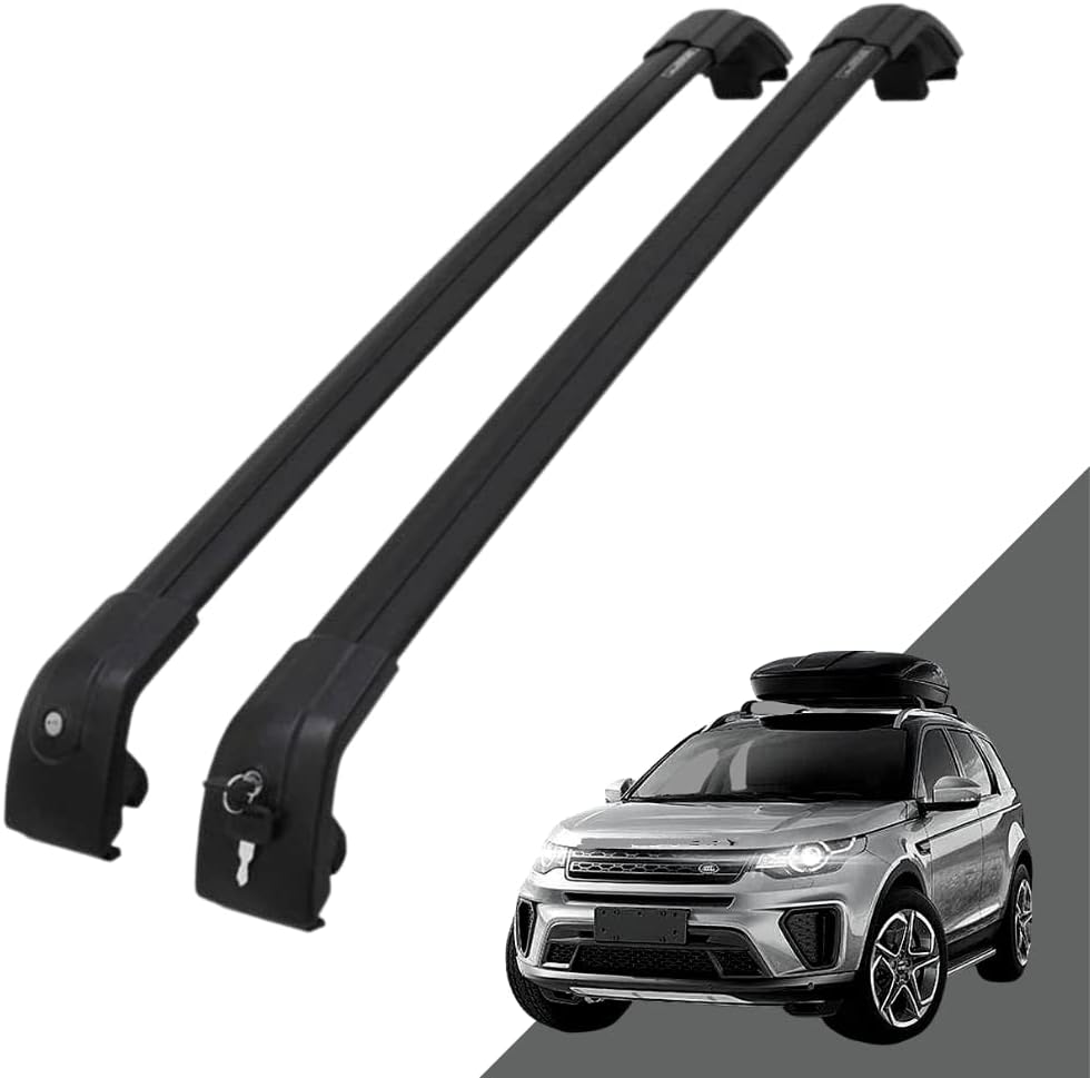 Black Cross Bars Roof Rack Side Rails I963