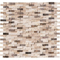 12 in. x 12 in. x 10 mm Textured Marble Mesh-Mounted Mosaic Wall Tile A1445
