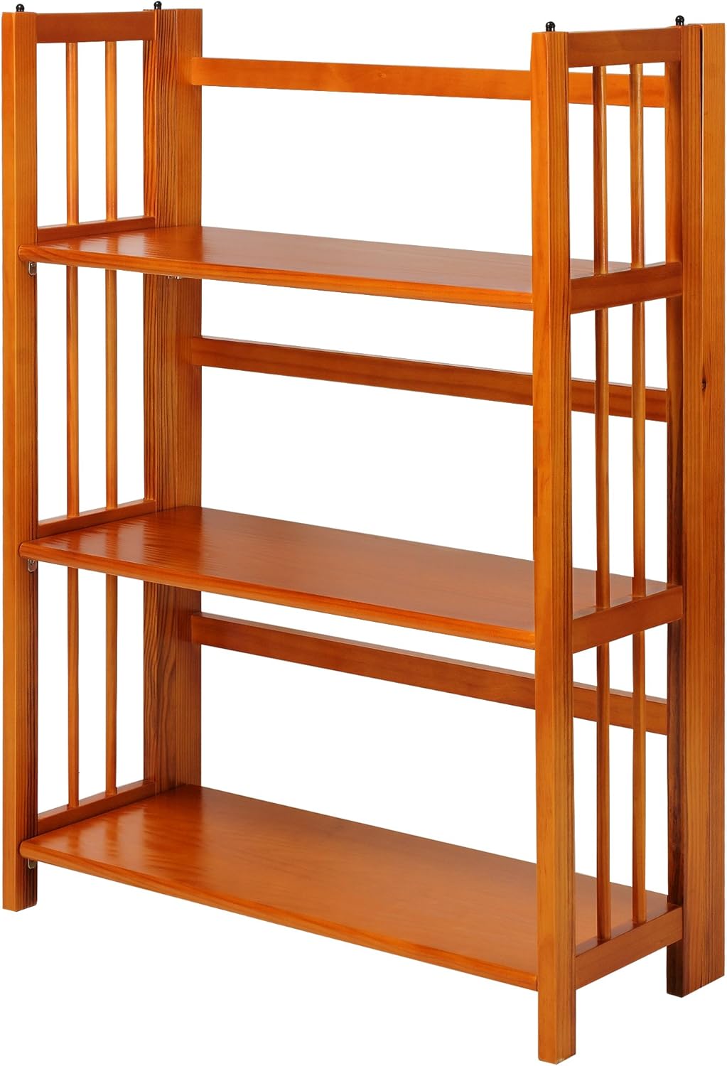 3-Shelf Folding Stackable Bookcase Natural O552499