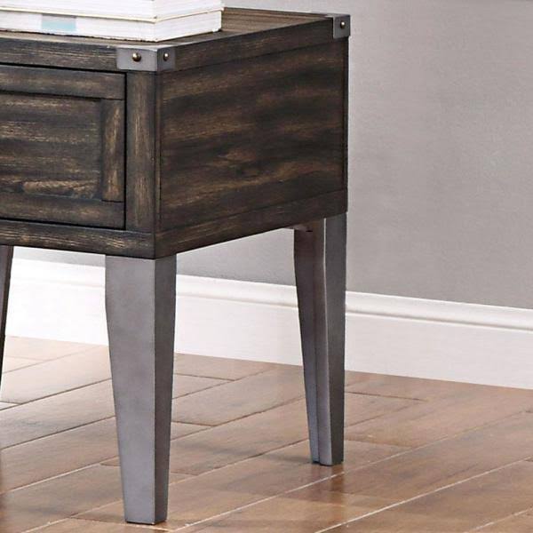 Gray and Dark Oak End Table H49935