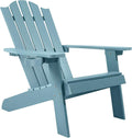 Dark Blue Plastic Adirondack Chair with Cup Holder L71230