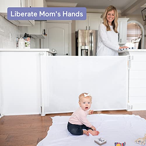 Black 41" Tall Retractable Mesh Baby Gate Z651