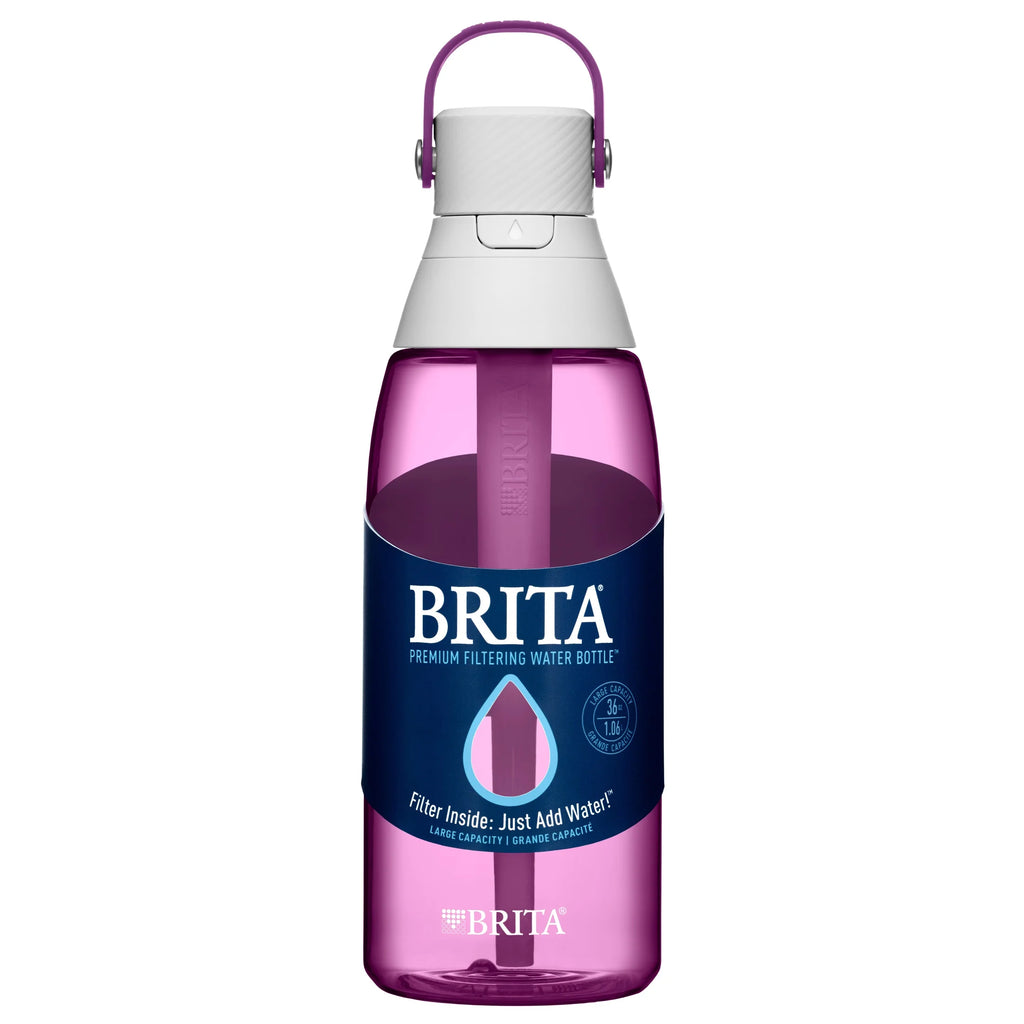 Brita Premium Leak Proof Filtered Water Bottle, Orchid, 36 oz T72202