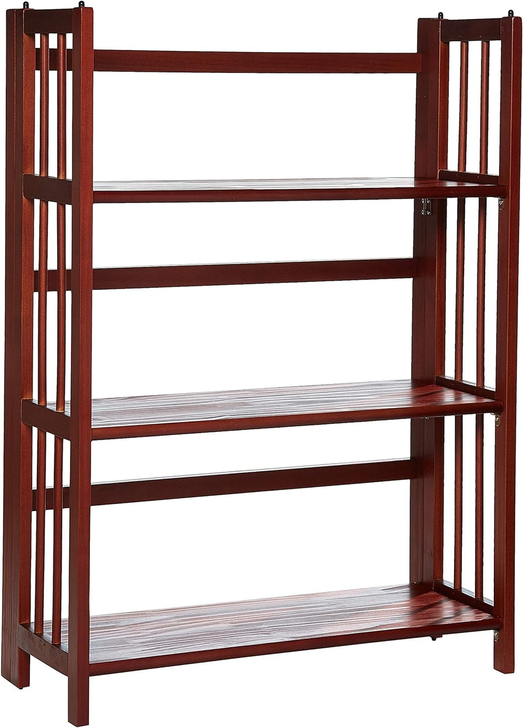 3-Shelf Folding Stackable Bookcase Natural O552499