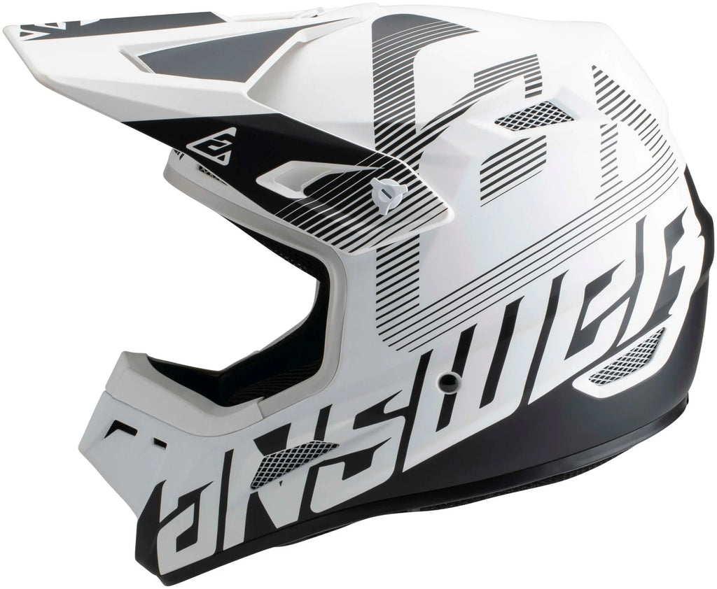 White/Black MX Offroad Helmet S8822