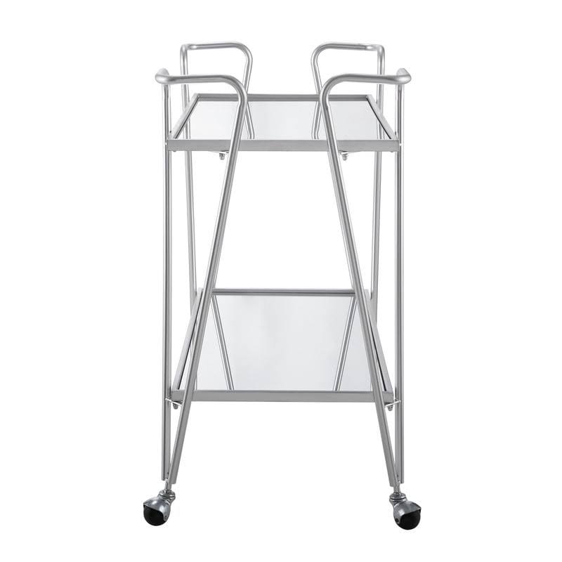 Silver Mid-Century Bar Cart S3972