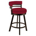 Red Faux Leather Swivel Barstool K761
