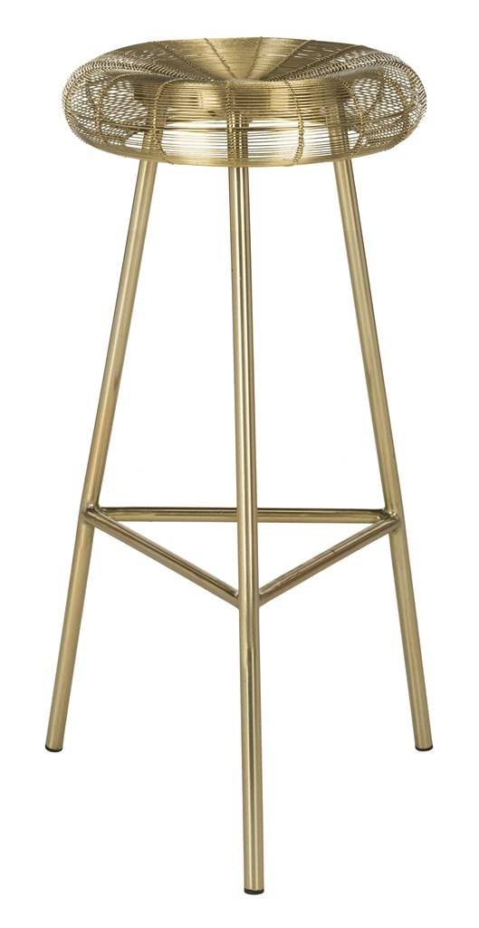 Gold Wire Weaved Counter Stool K94555