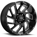 17x9 5x127 +10mm Black/Milled Wheel Rim O9664