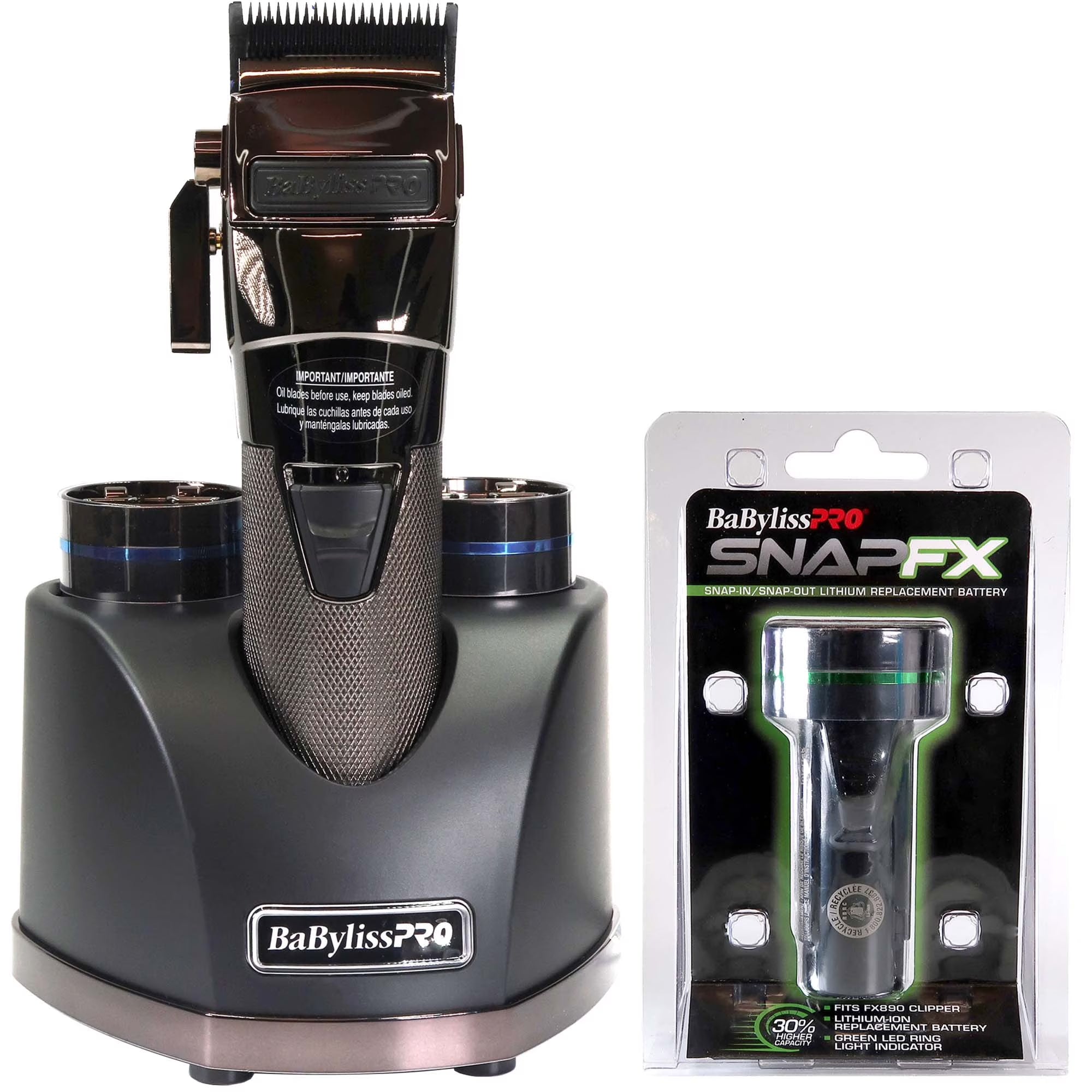 Black Clipper with Dual Lithium Battery System X6000