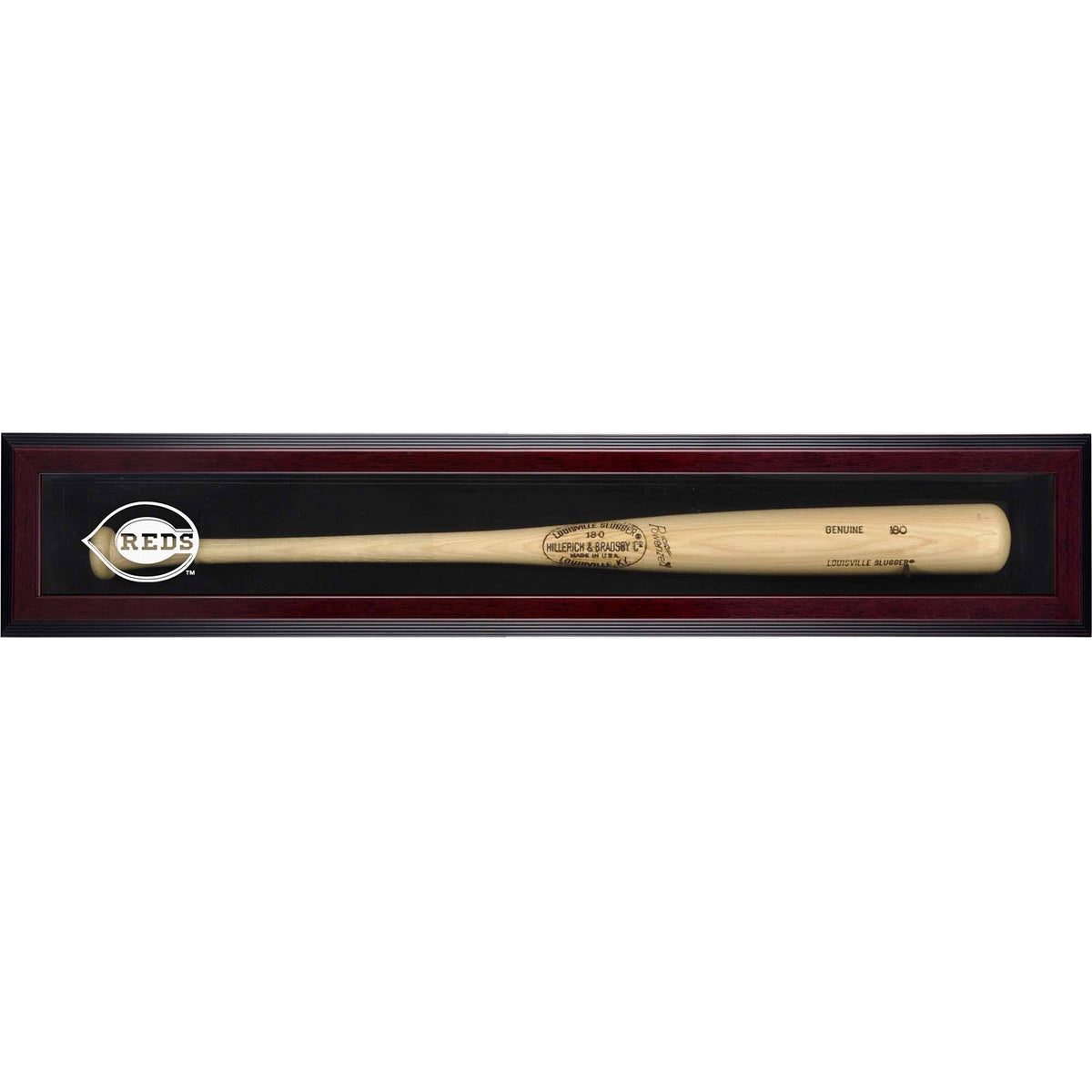 Mahogany Framed Single Bat Display Case H221