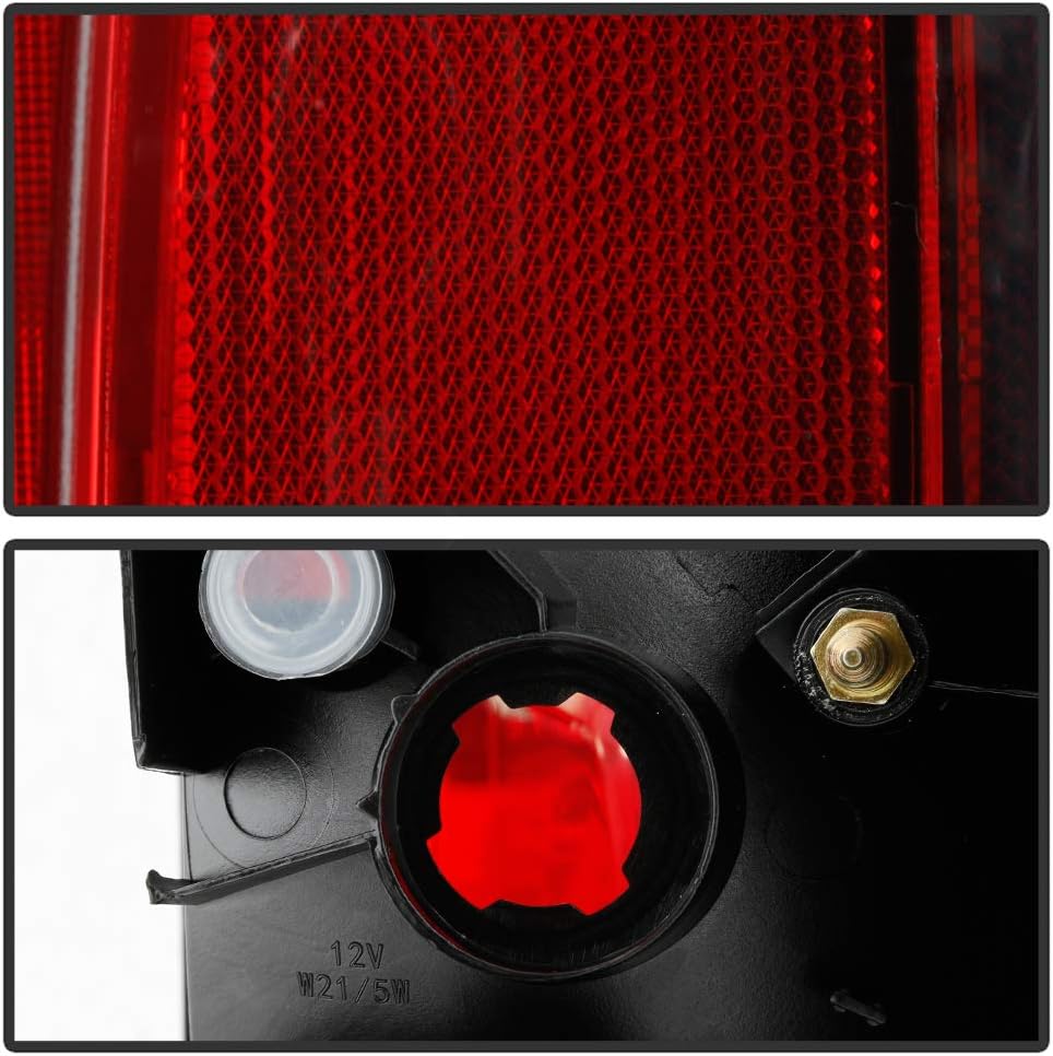Dark Red Tail Lights Assembly Pair Set P834701