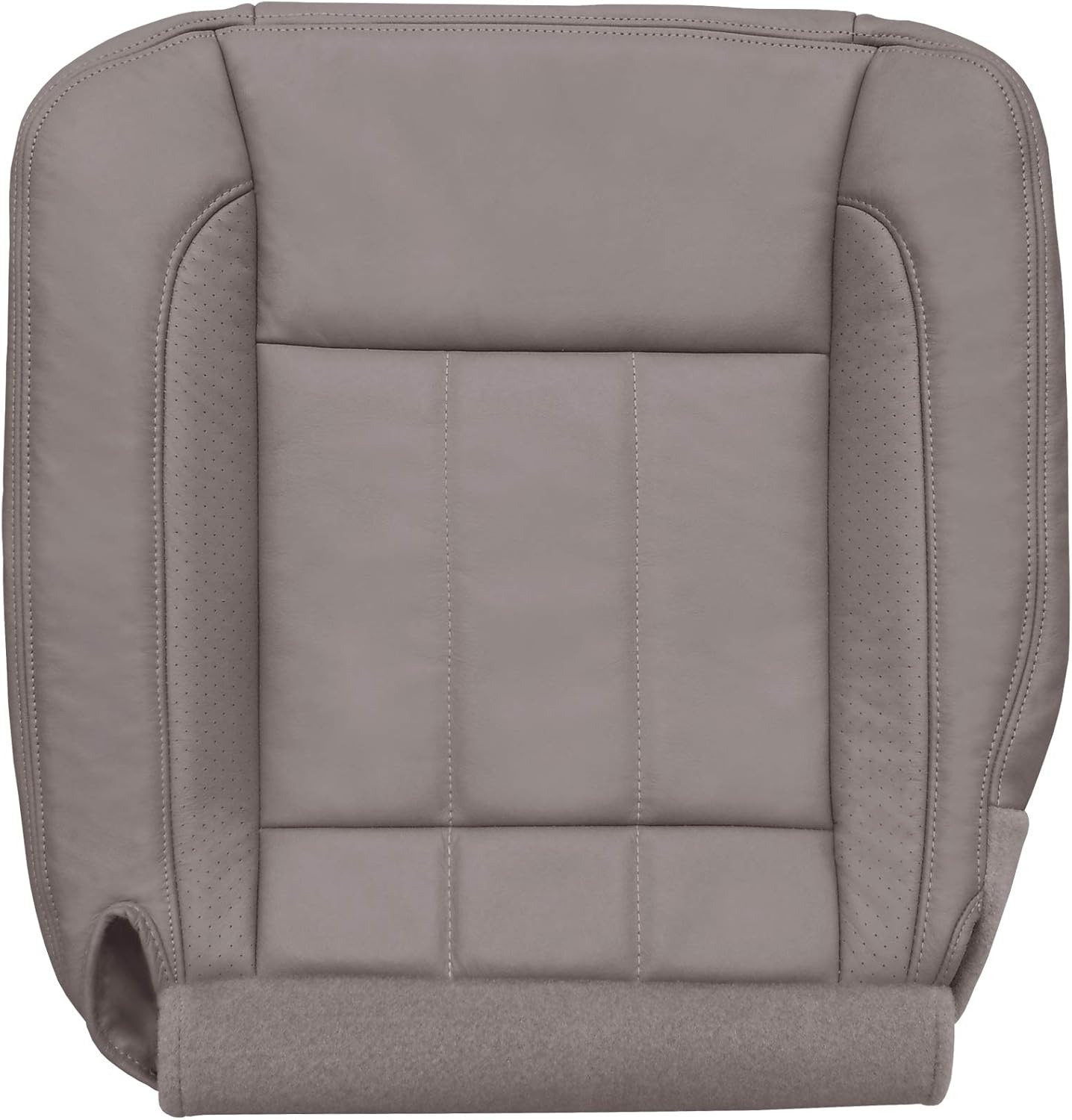 Driver Bottom Perforated Leather Seat Cover Khaki Tan I344471