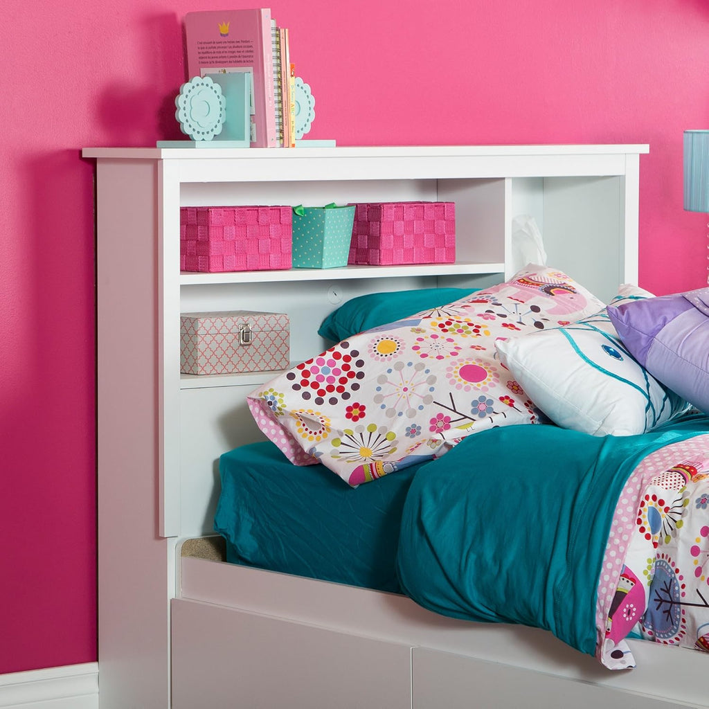 Pure Black Twin Bookcase Headboard Z4295