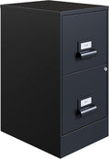 18 Deep 2 Drawer Black File Cabinet S5484