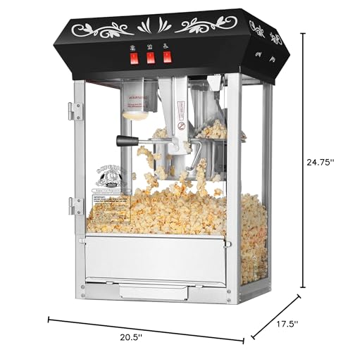 Black 8oz Stainless Steel Kettle Popcorn Machine L5553